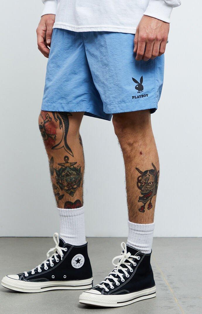 X Playboy Logo Nylon Shorts 