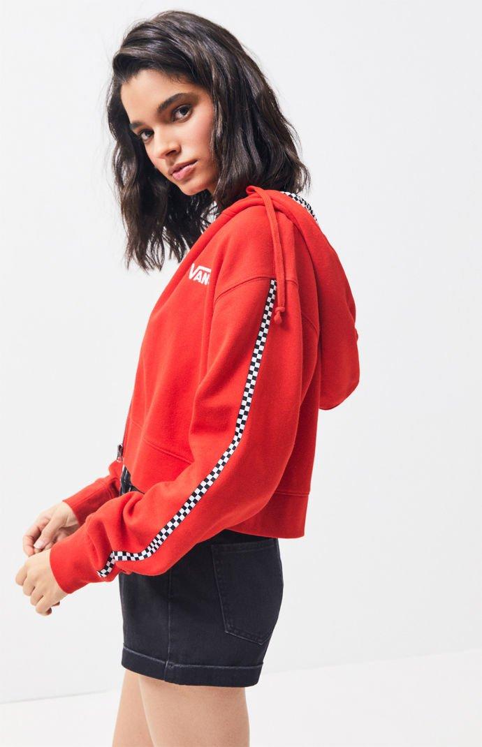 vans checkerboard zip hoodie