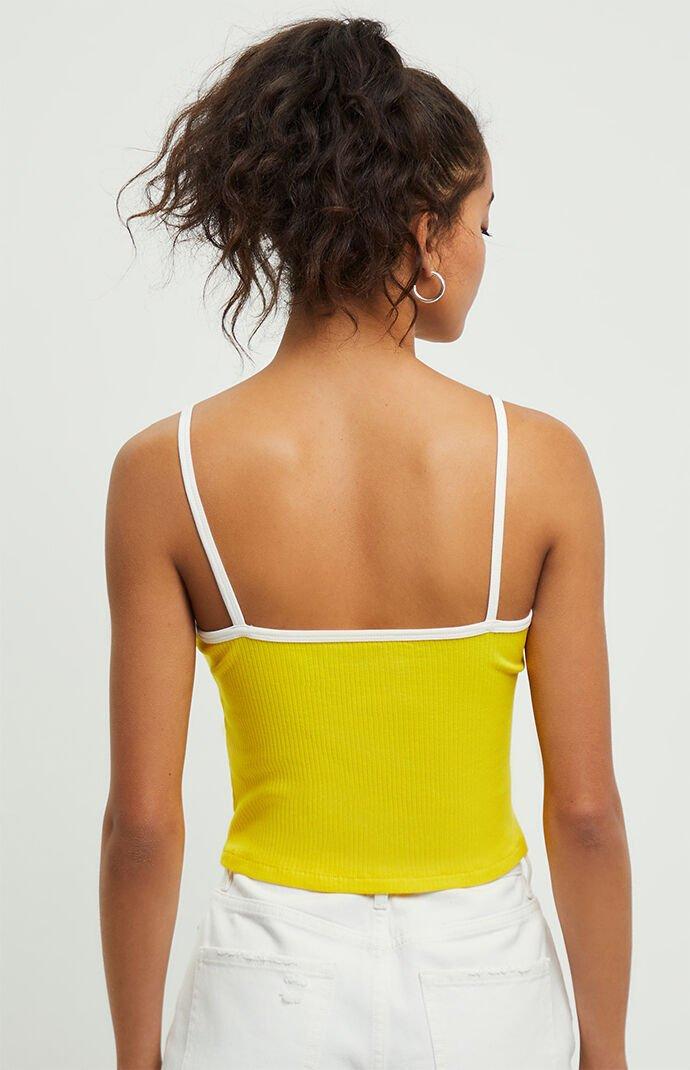 tommy hilfiger yellow crop top