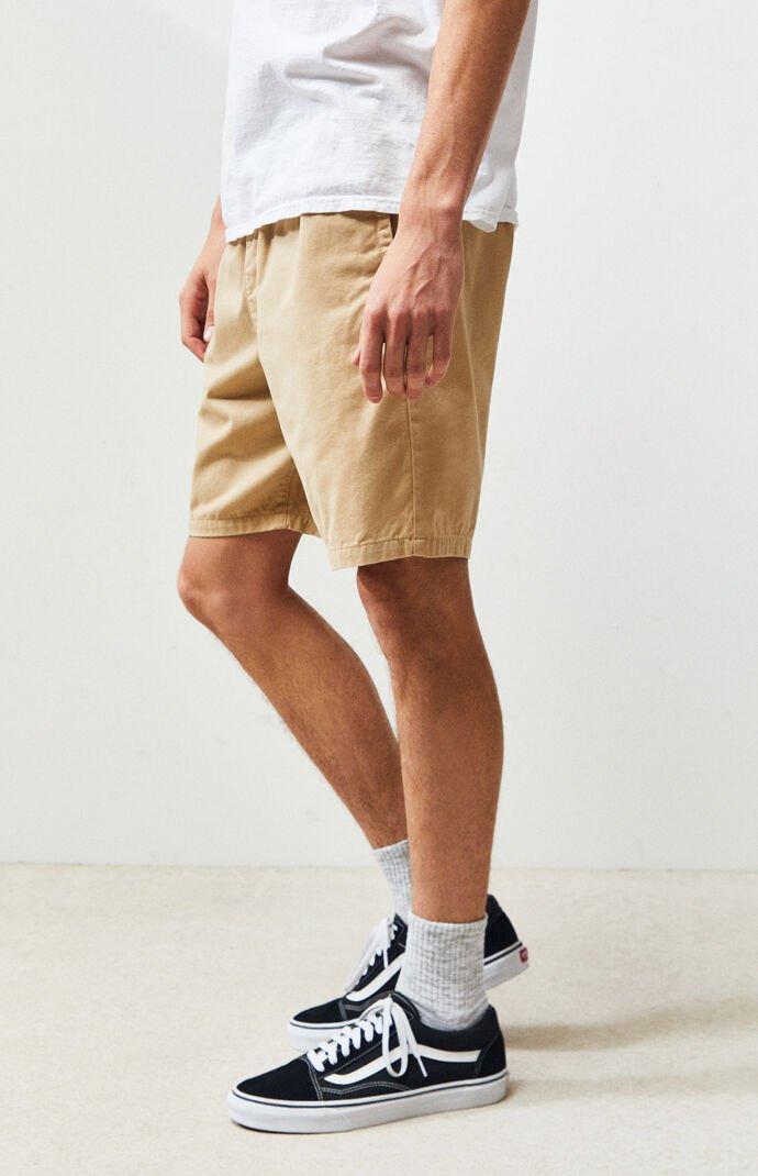 drawstring khaki shorts