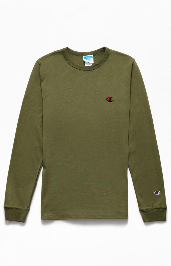 olive green champion long sleeve