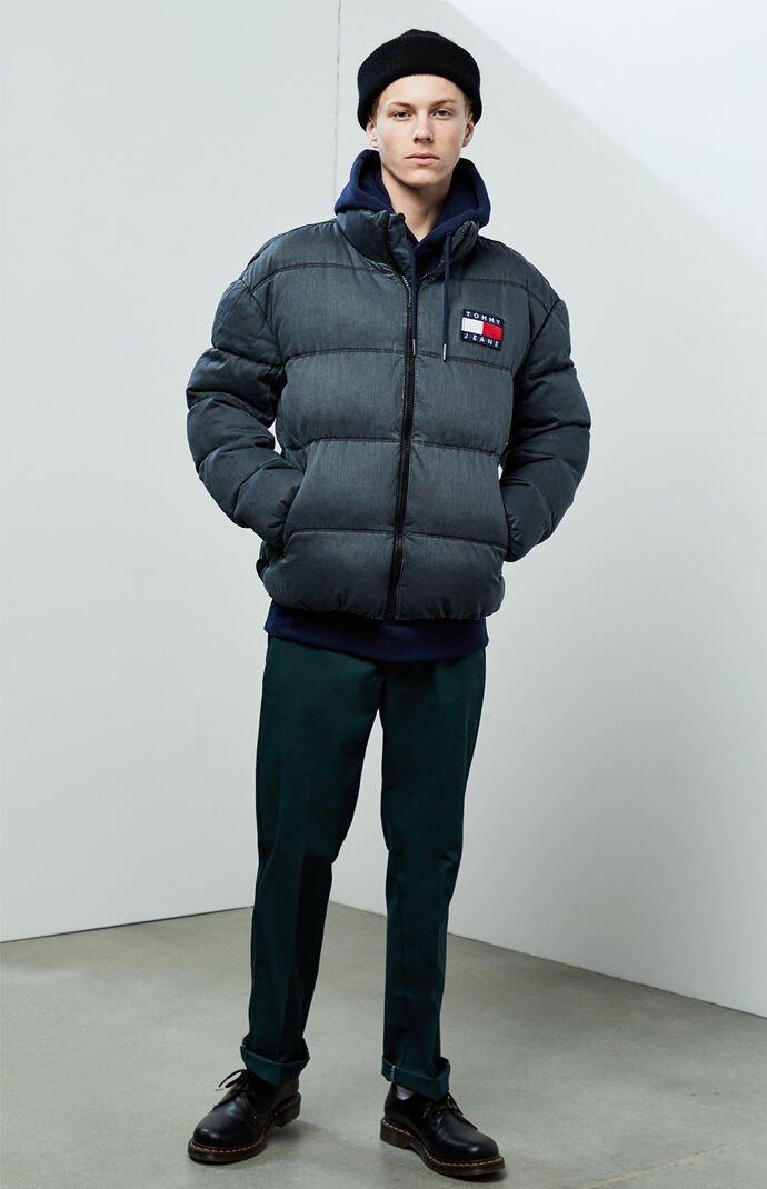 tommy jeans washed padded jacket
