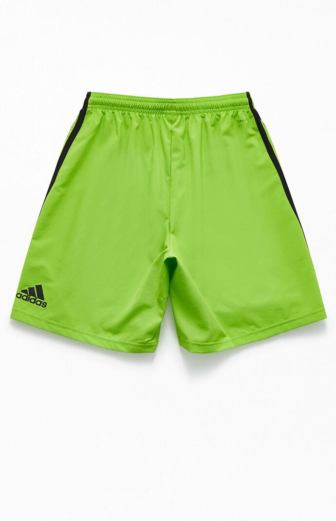 lime green adidas shorts