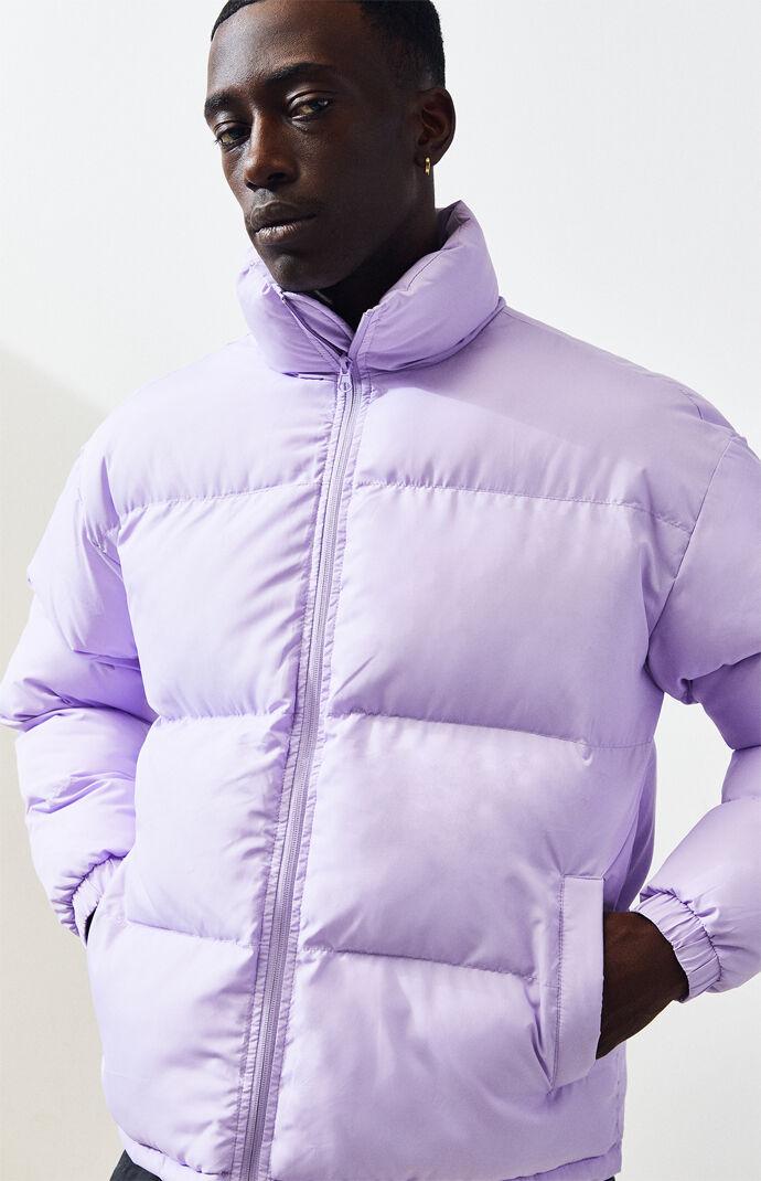 PacSun Lavender Solid Puffer Jacket in Purple for Men - Lyst