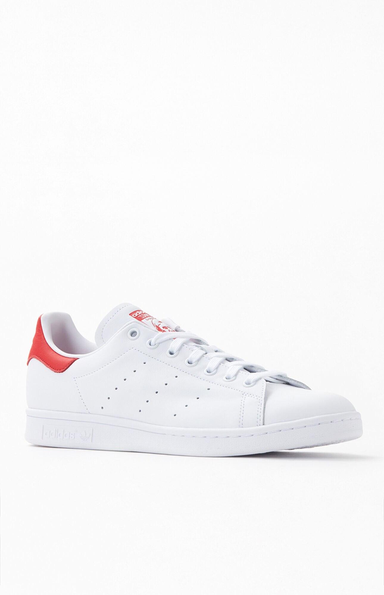 white and red stan smith adidas