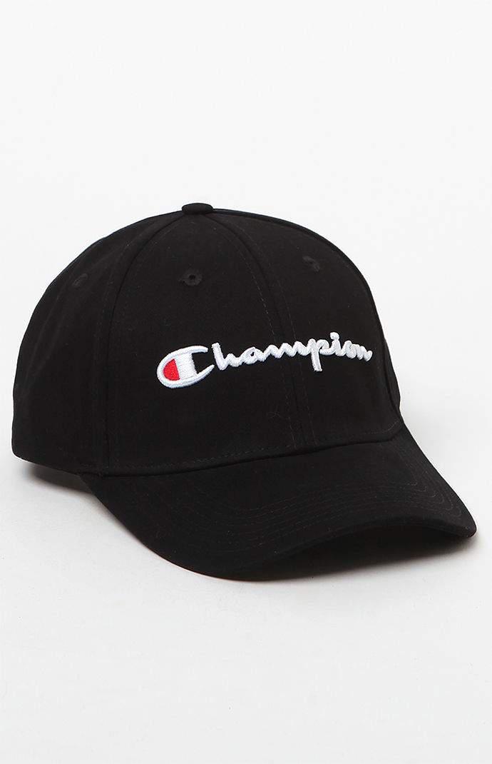 Fristelse nabo spansk Champion Leather Classic Twill Strapback Dad Hat in Black for Men - Lyst