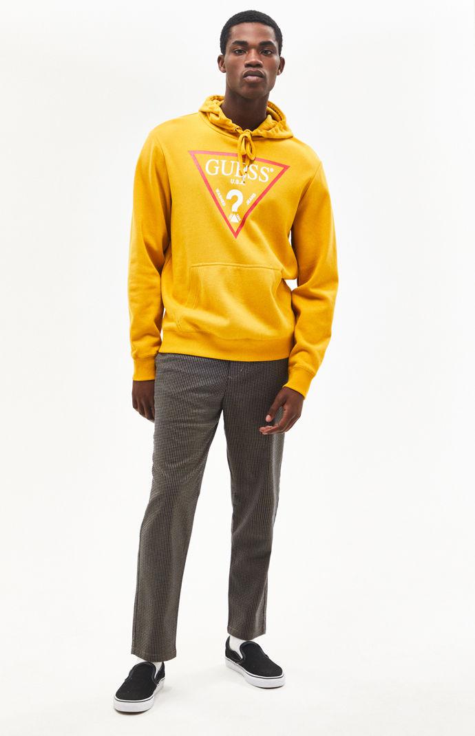 guess classic logo pullover hoodie
