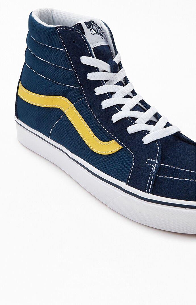 Vans Canvas Blue & Yellow Comfycush Sk8-hi Shoes for Men | Lyst