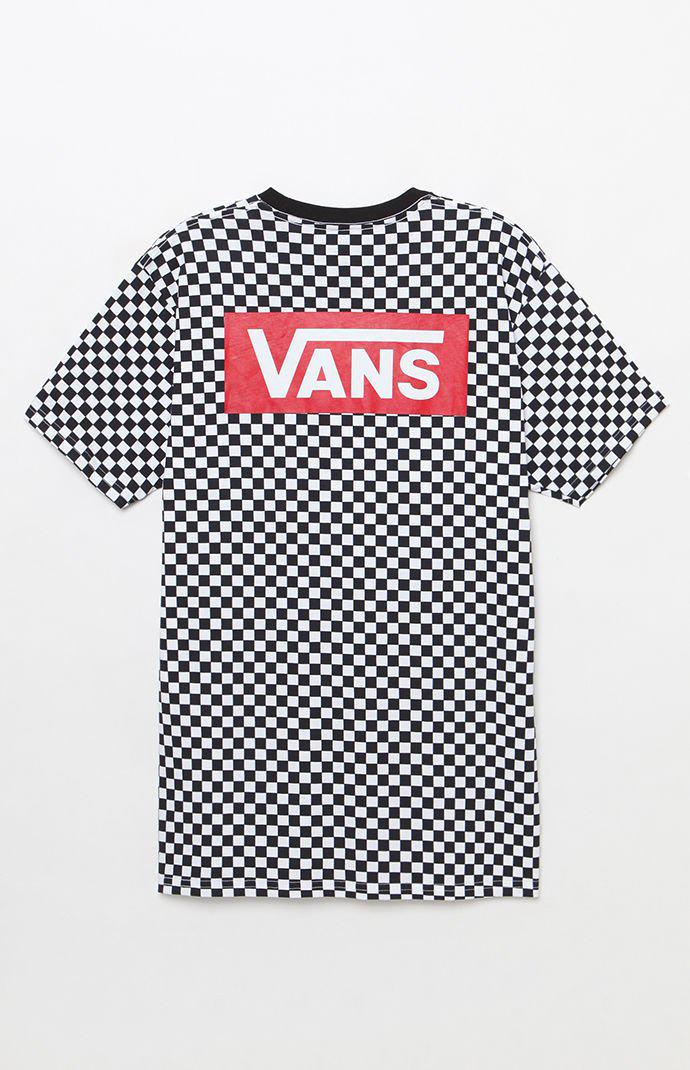Vans Checker Print White & Black Pocket T-shirt for Men | Lyst