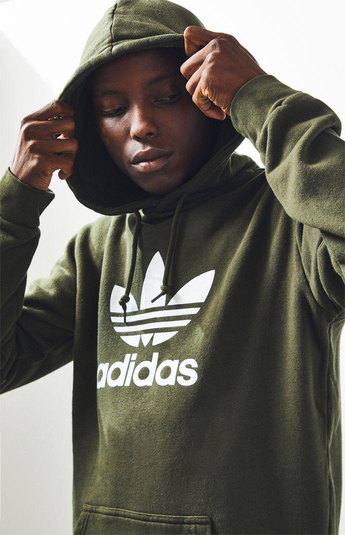 adidas olive green hoodie