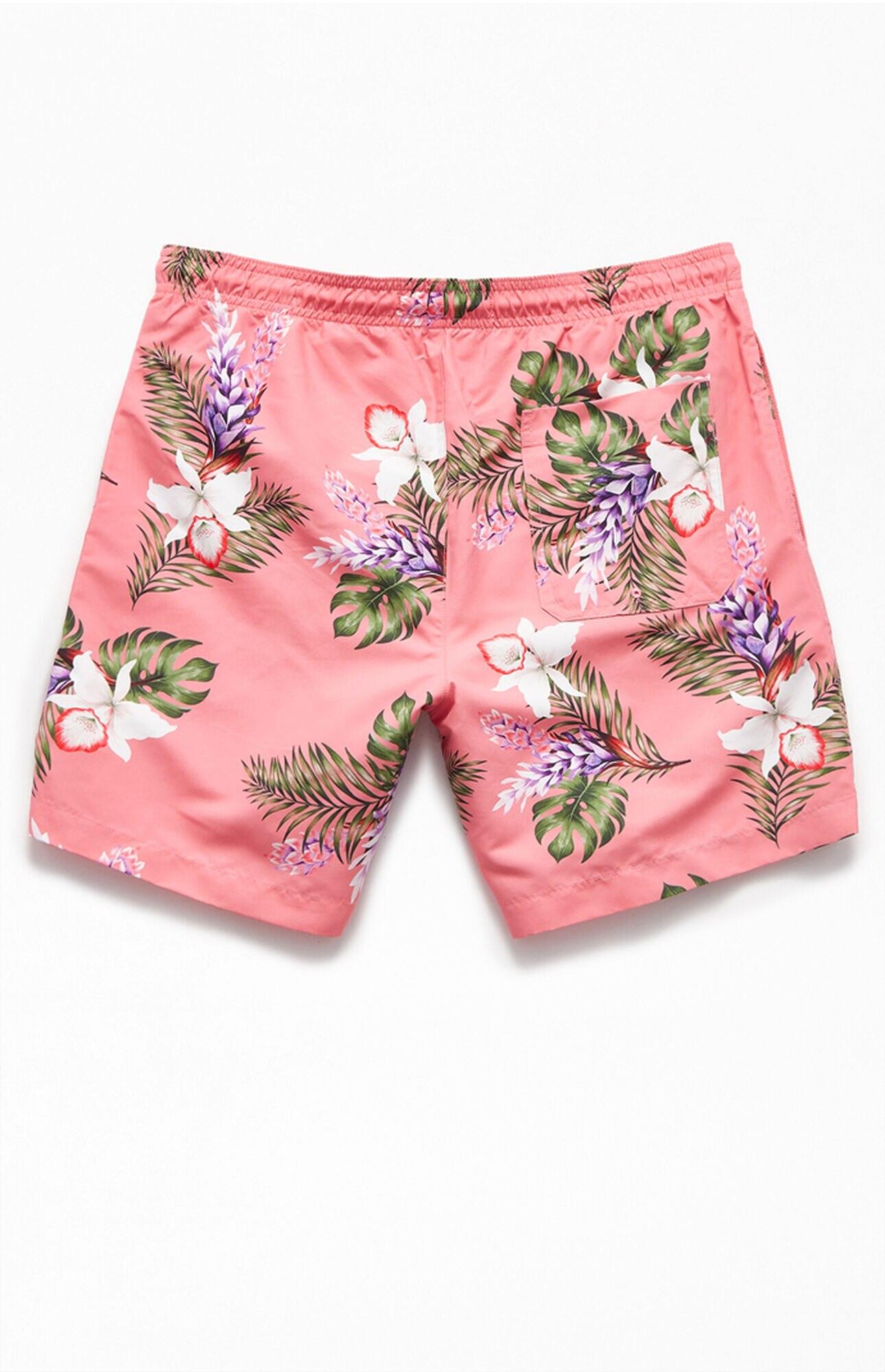 pacsun pink swim trunks