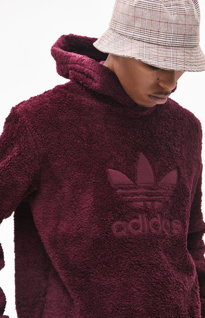 adidas Synthetic Winterized Plush Pullover Hoodie for Men - Lyst