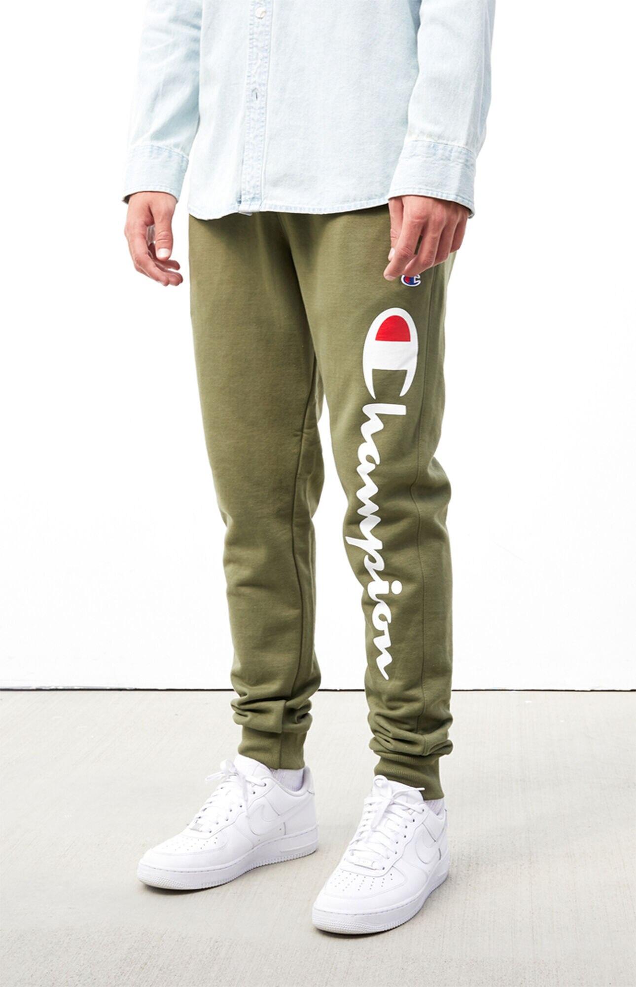 Champion script sweatpants clearance