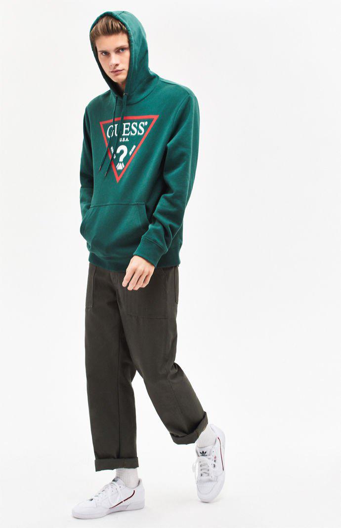 green guess sweatshirt