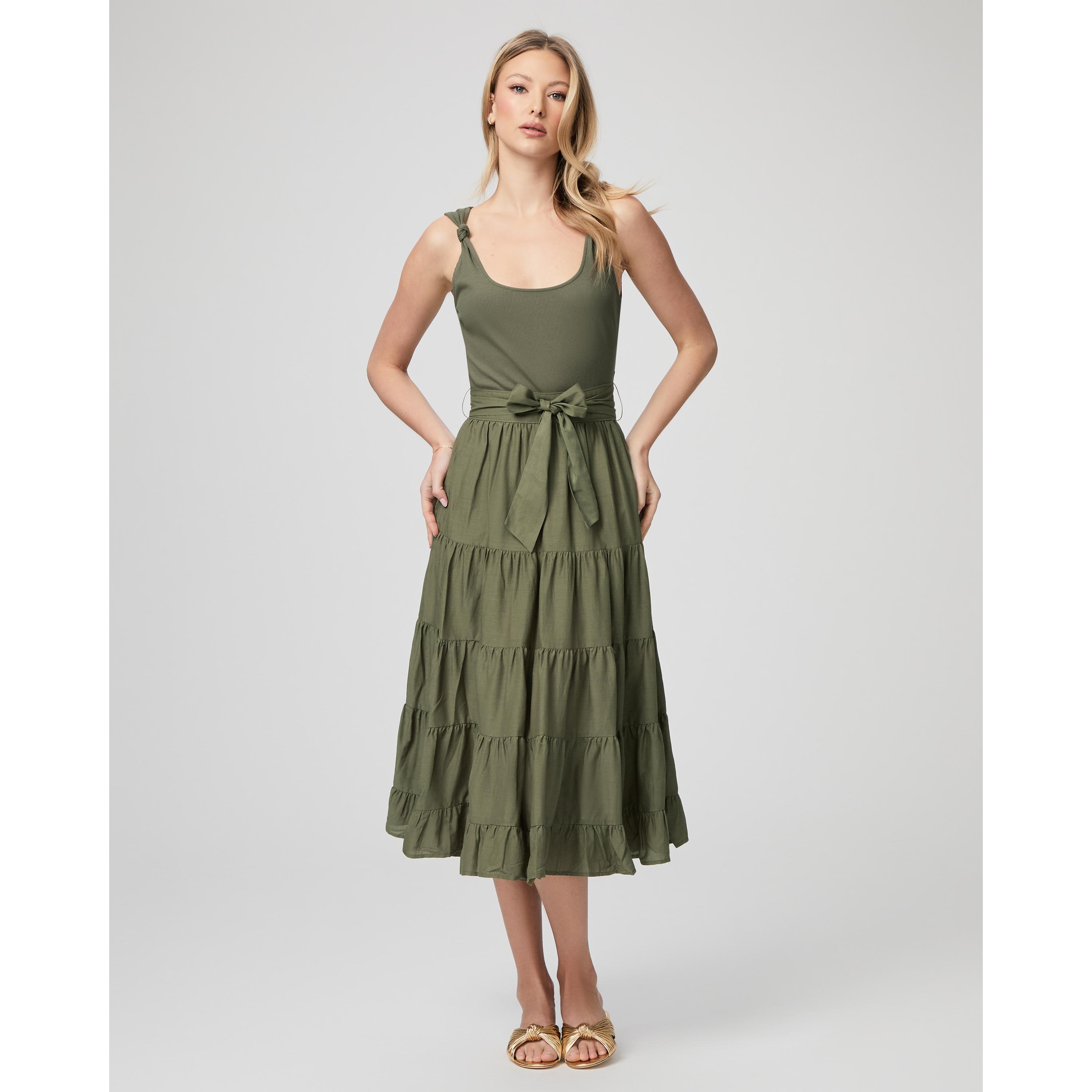 PAIGE Samosa Dress in Green | Lyst
