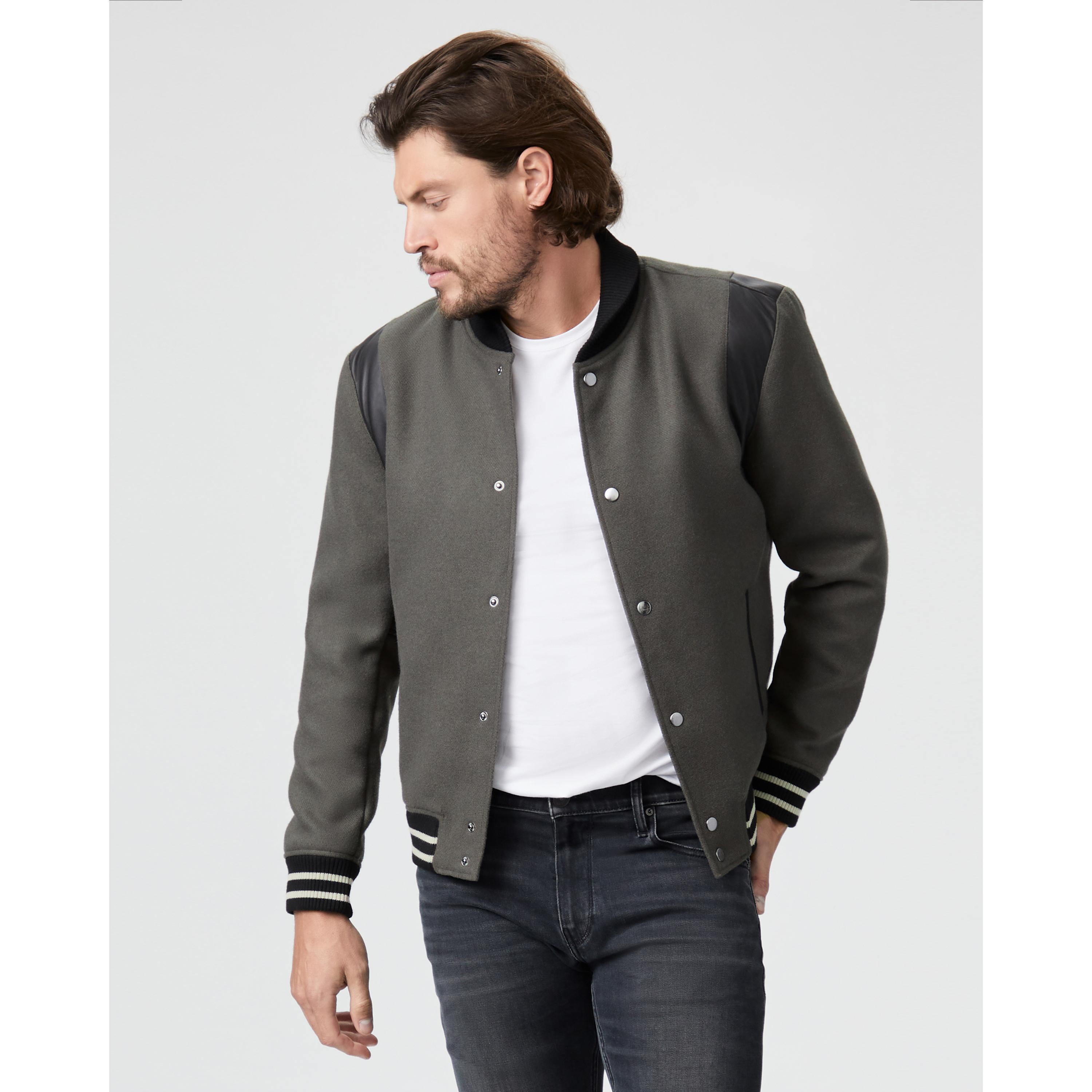 PAIGE Tomlinson Bomber Jacket in Gray for Men Lyst