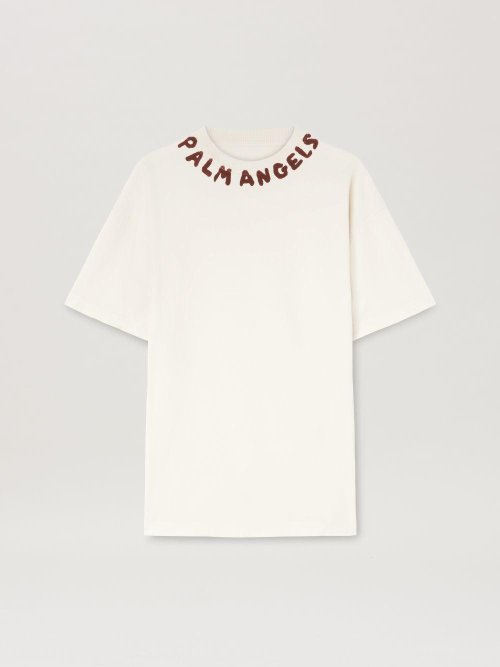 palm angels logo print t shirt white