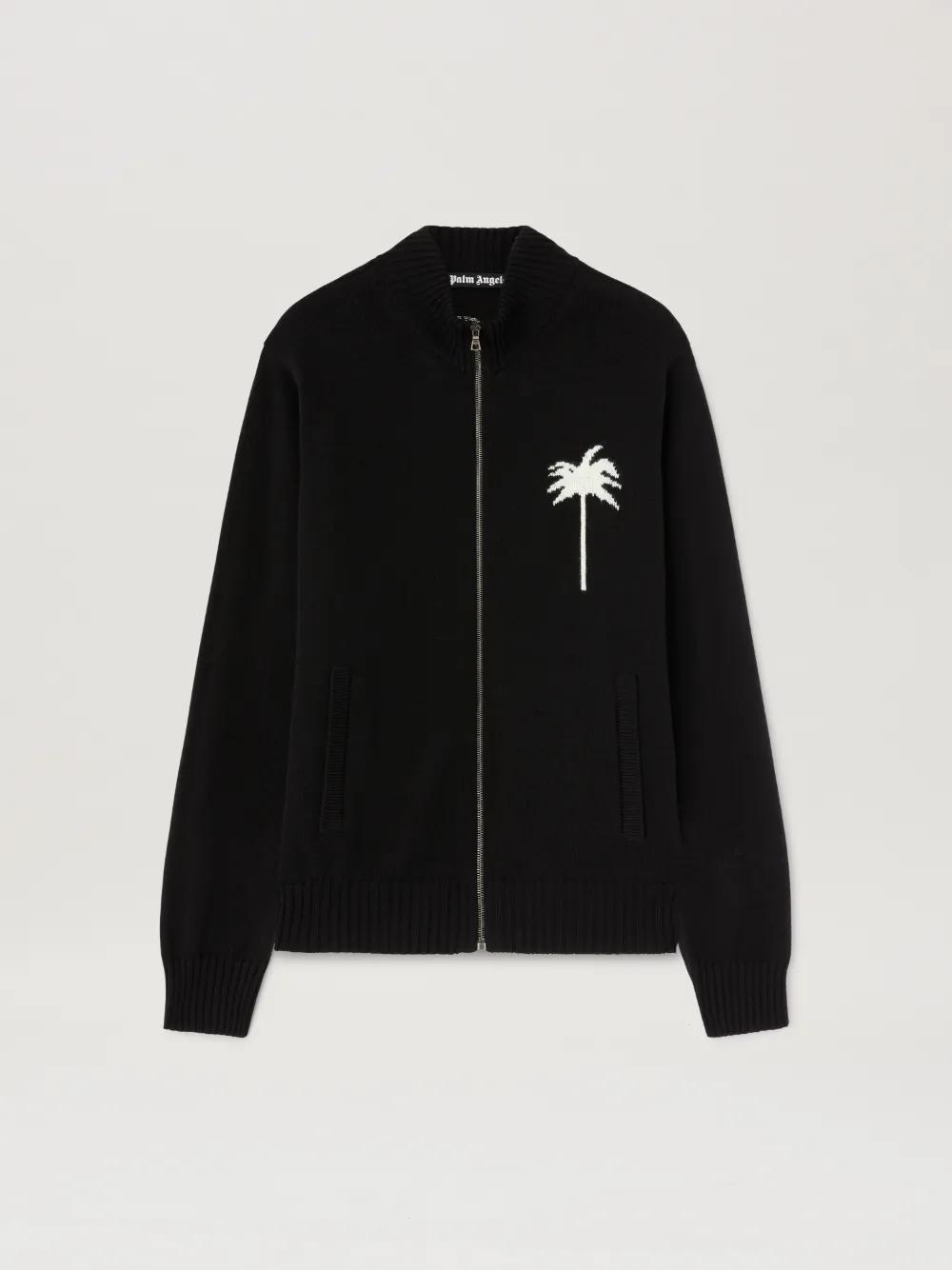 Palm Angels Palms Knit Track Top in Black for Men | Lyst