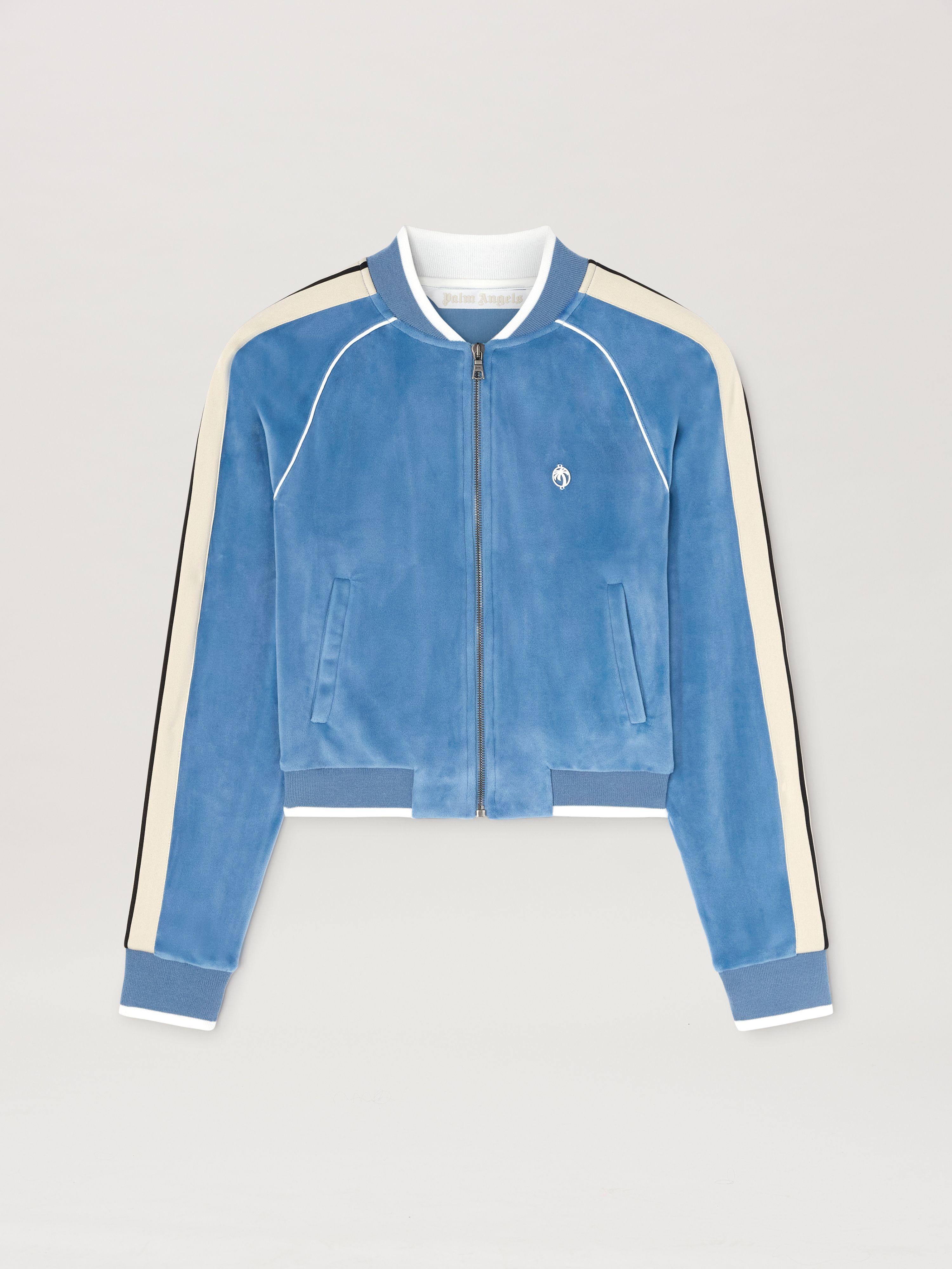 ジャケット PALM ANGELS Woman Jacket Blue PWEN030F23FAB001 4676 Palm Angels Outlet: Jacket woman - Blue | Palm Angels jacket
