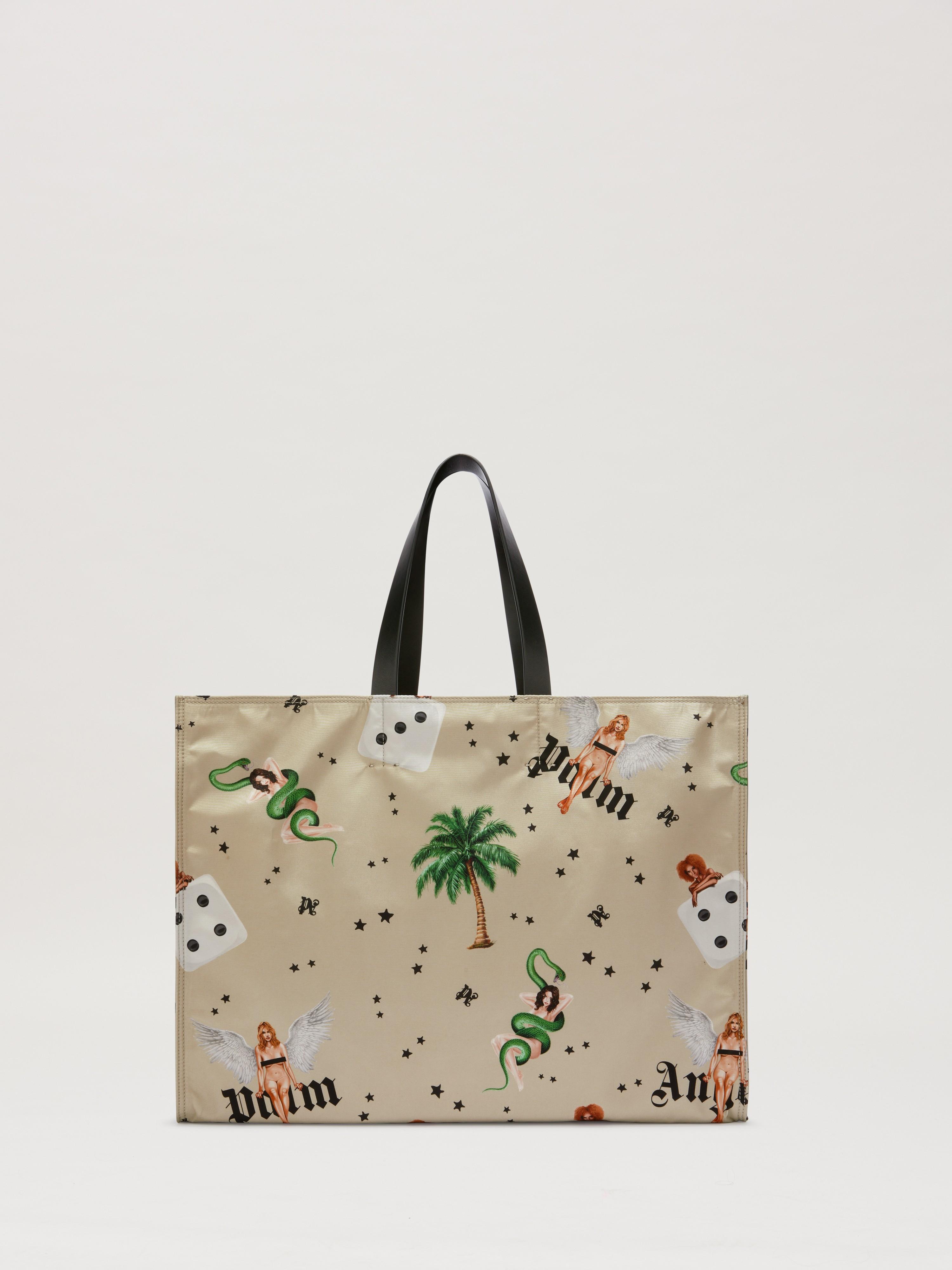トートバッグ Palm Angels Ivory Canvas Shopping Bag Palm Angels Ivory Canvas Shopping Bag (Palm Angels/トート