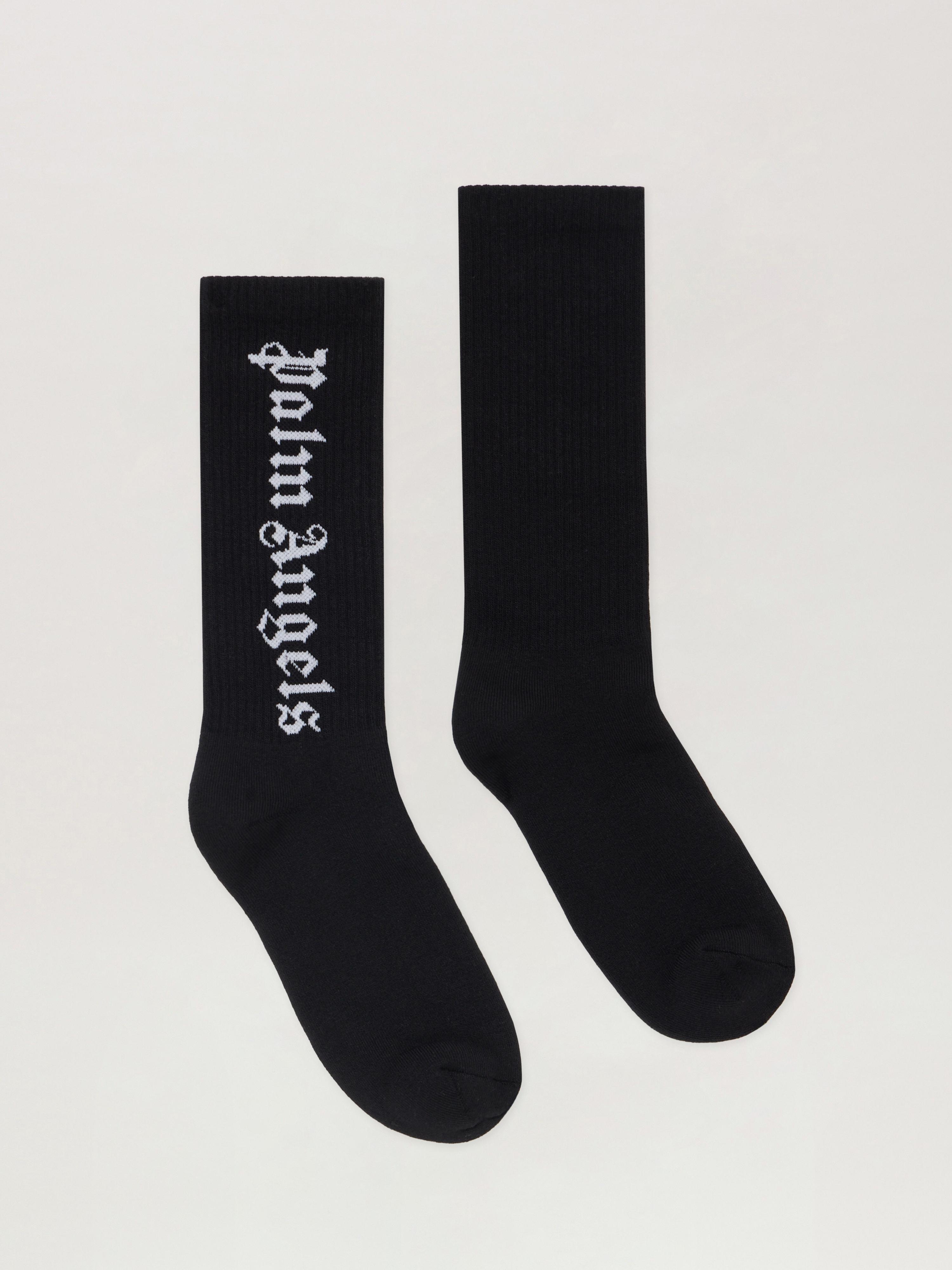 【PALM ANGELS】コットンソックス Palm Angels - Cotton socks with logo White - The Corner