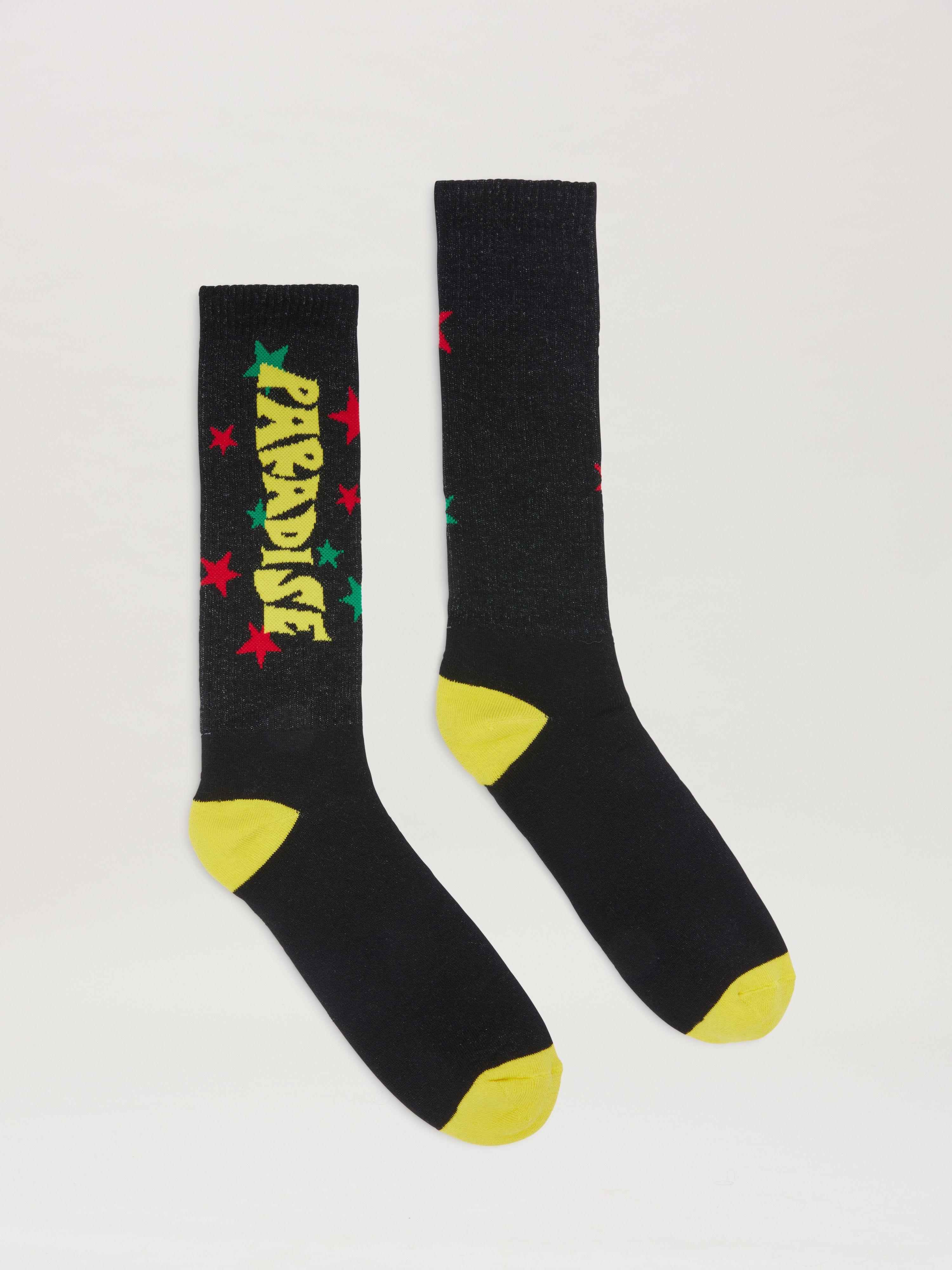 【PALM ANGELS】コットンソックス Palm Angels - Cotton socks with logo White - The Corner