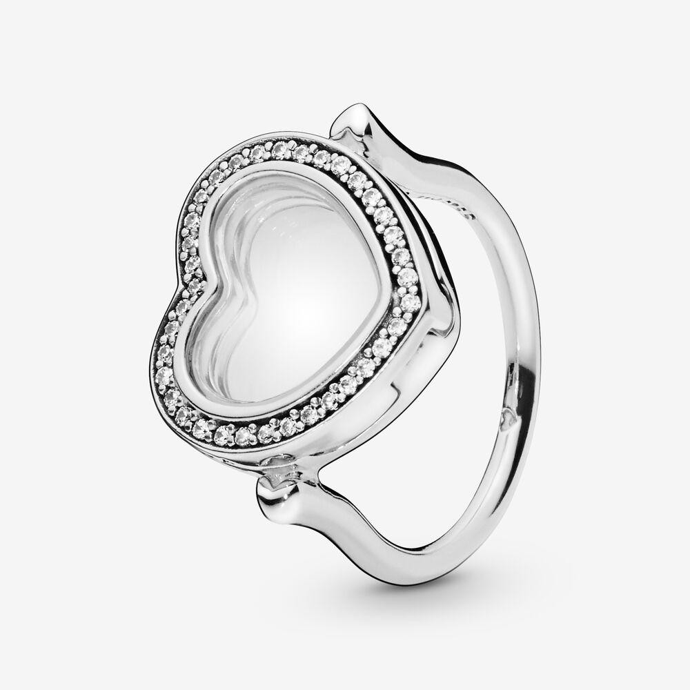 Floating Heart Locket Ring 