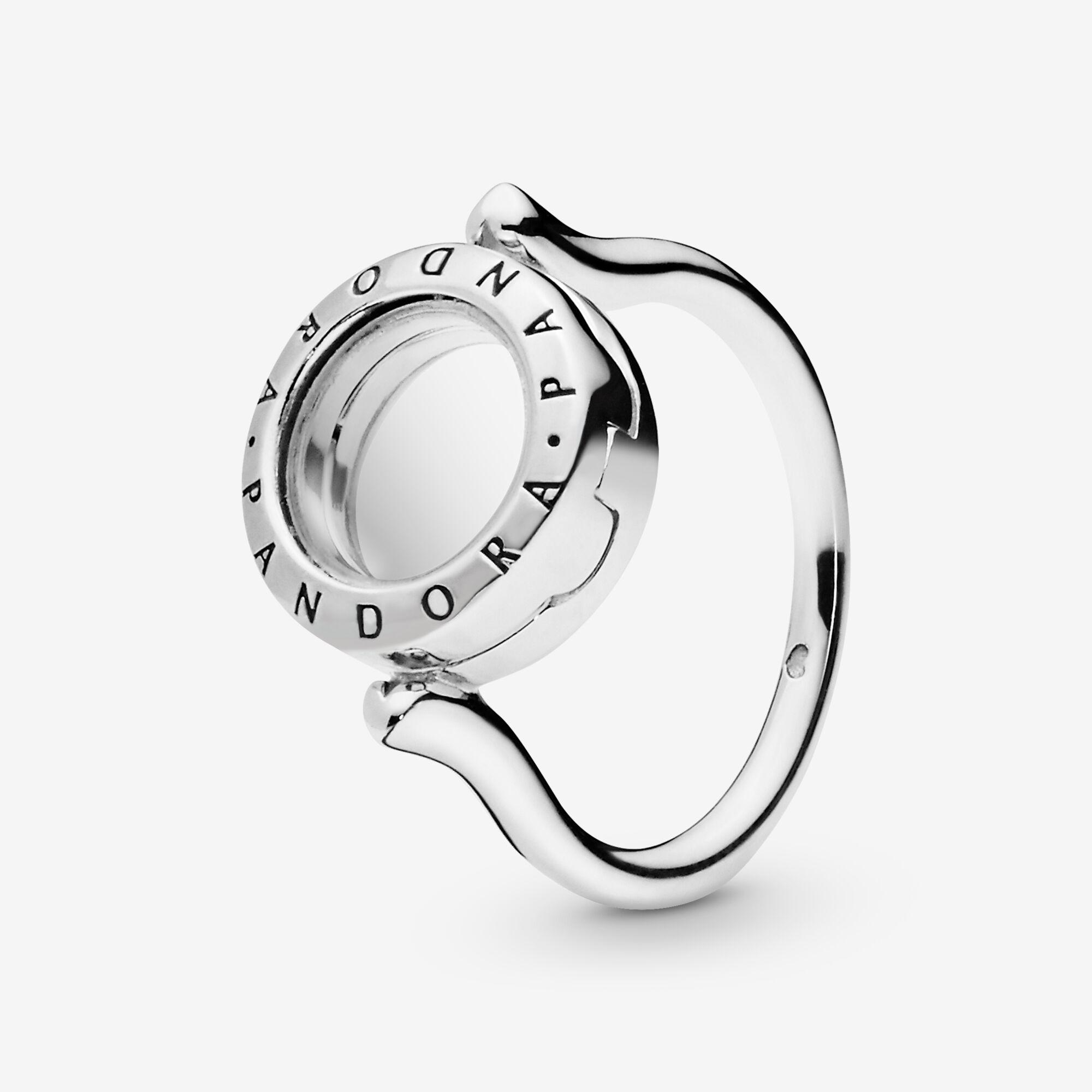 PANDORA Lockets Logo Ring in Silver 