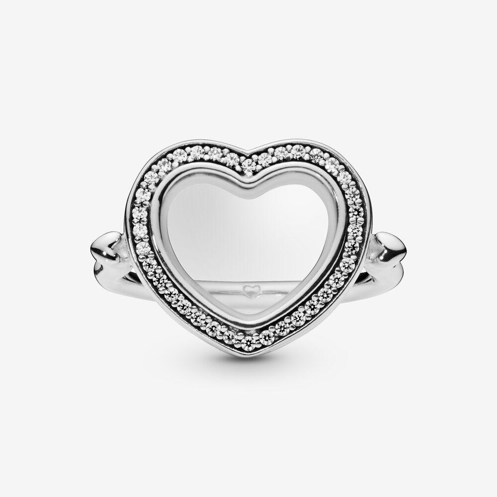 Floating Heart Locket Ring 