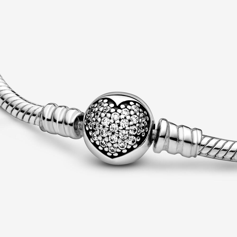 Pandora Moments Sparkling Heart Clasp 