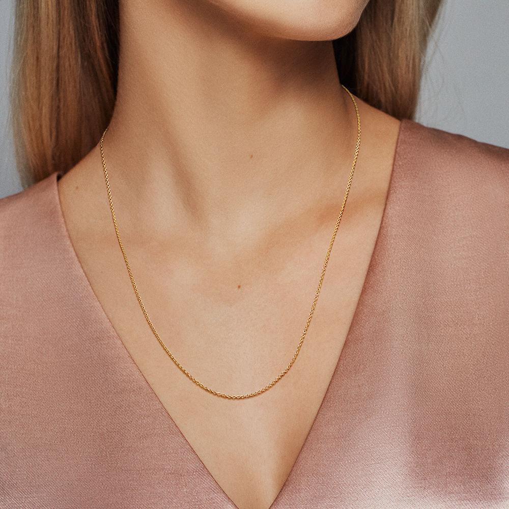 PANDORA Classic Cable Chain Necklace in Silver/Gold (Metallic) - Lyst