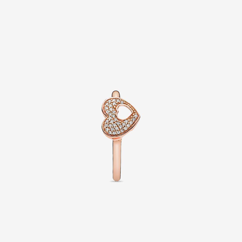 PANDORA Rose Cz Shimmering Puzzle Heart 