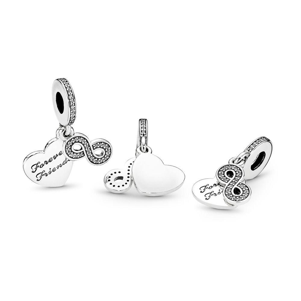 PANDORA Friends Forever Dangle Charm in Metallic - Lyst