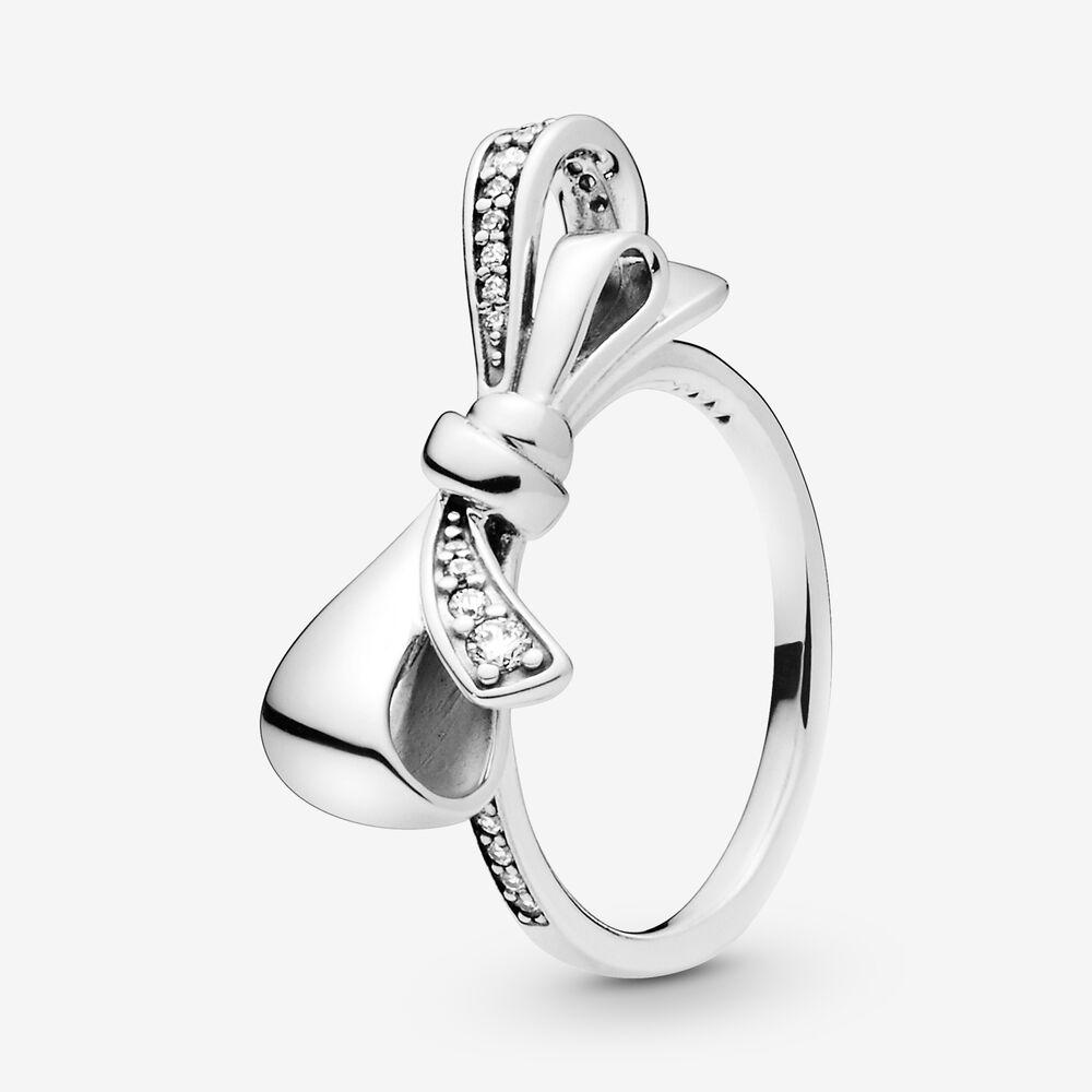 PANDORA Brilliant Bow Ring Size 9 