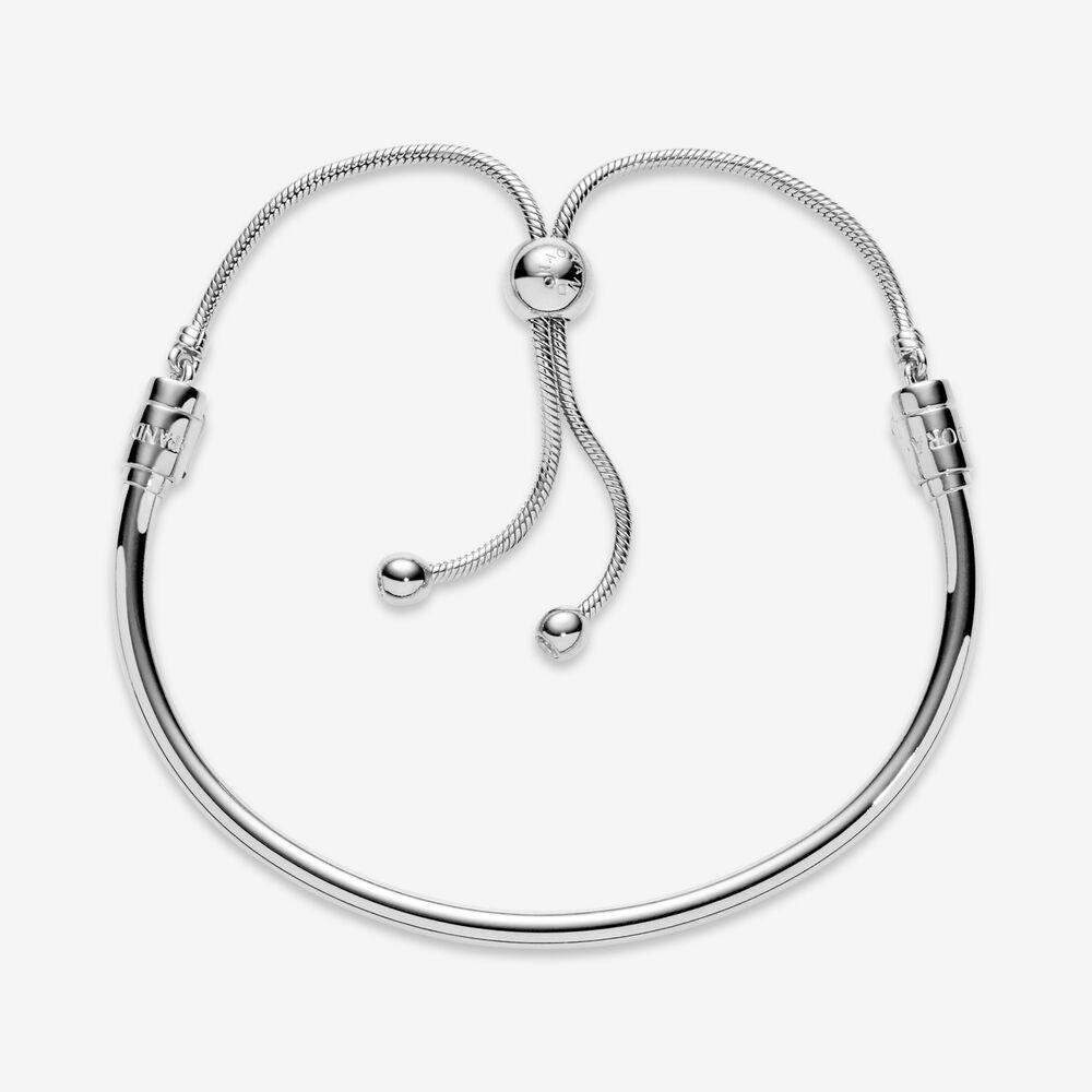 PANDORA Moments Snake Chain Slider Bracelet in Silver (Metallic) Lyst