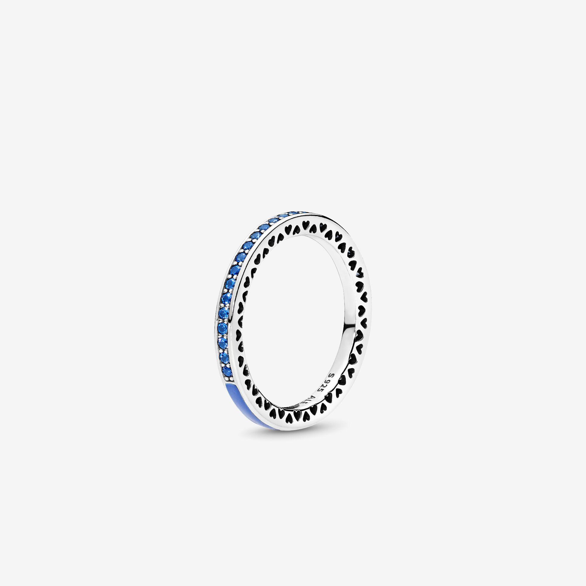 PANDORA Jewelry Silver & Blue Cz Radiant Heart Ring - Save 36% - Lyst