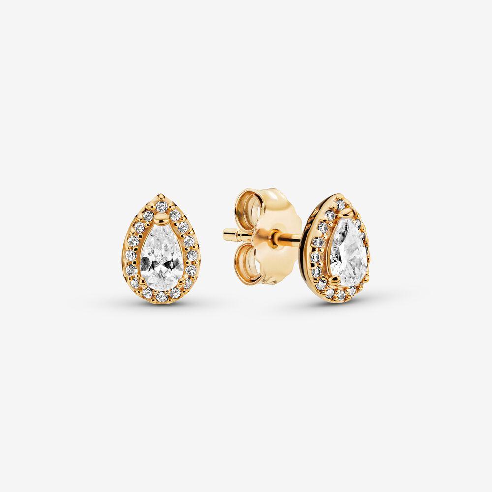 Pandora teardrop earrings gold deals