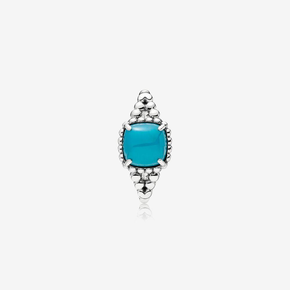 Silver Scuba Blue Crystal Ring