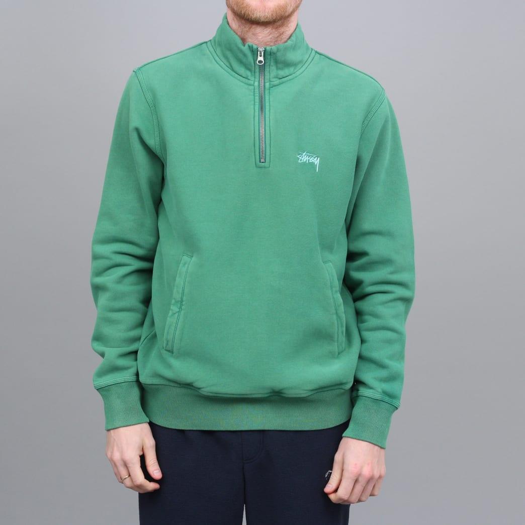 Download Stussy Stock Fleece Mock Green for Men - Lyst