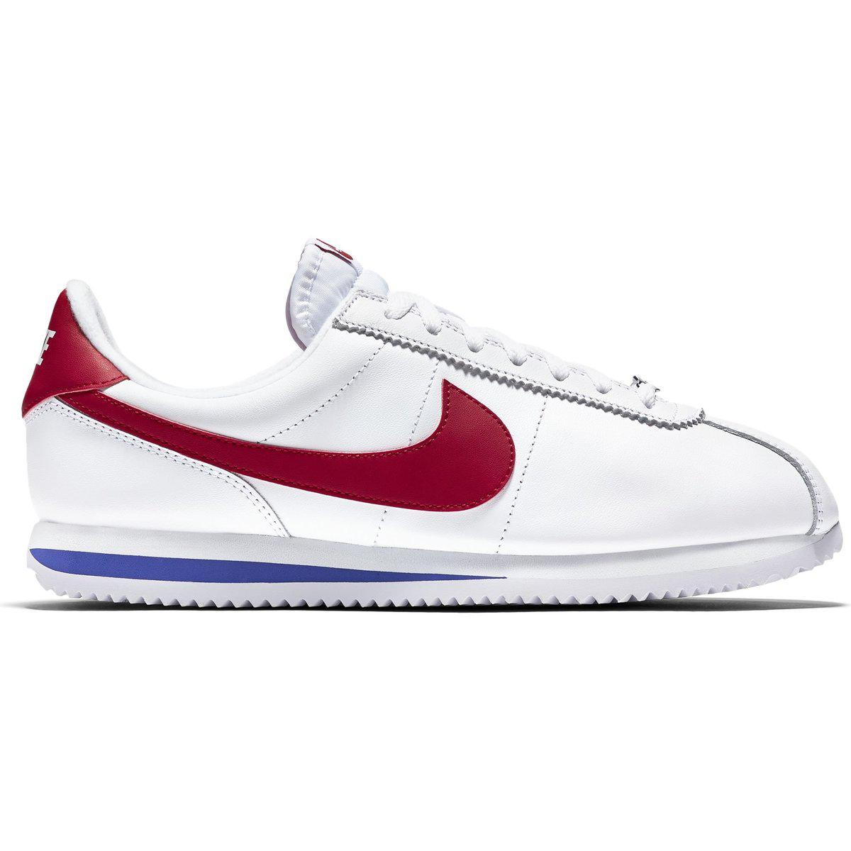 white cortez trainers