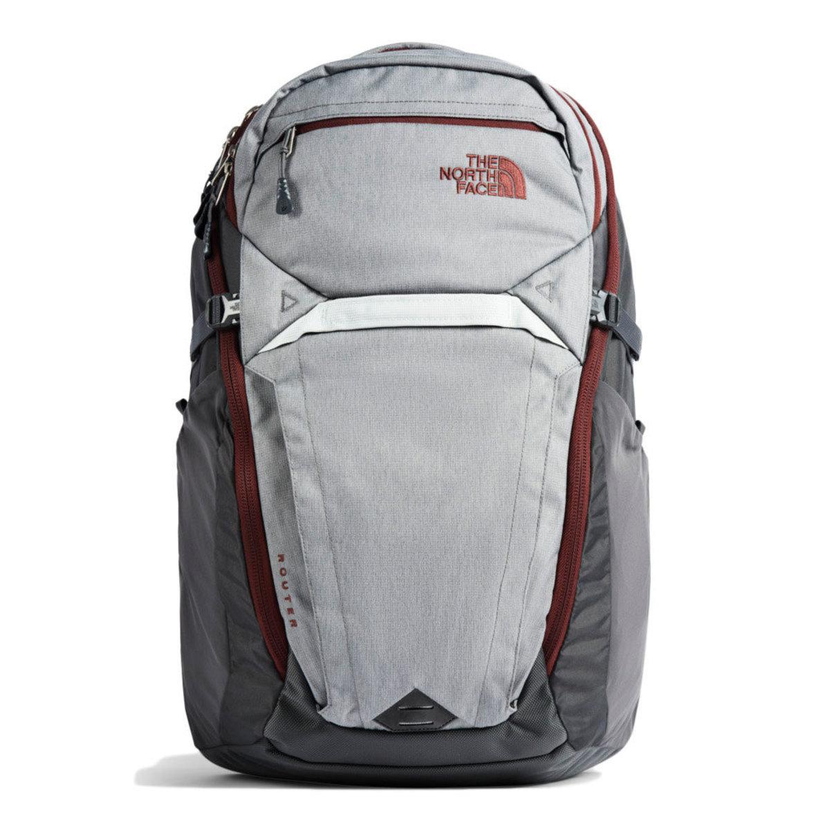 light grey north face backpack