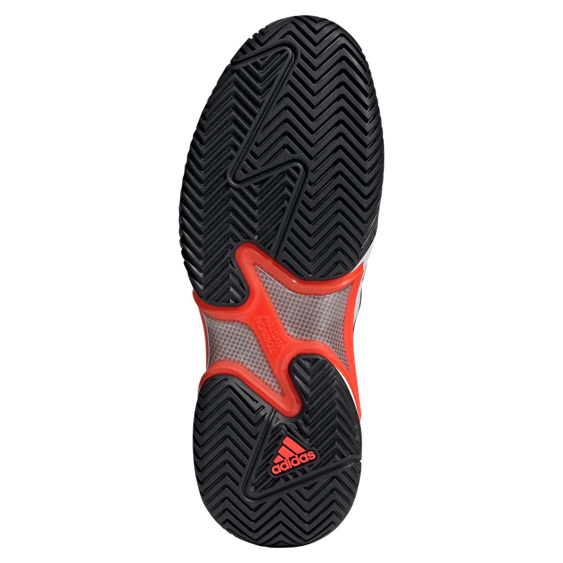 adidas Tennis Shoes Barricade Cloud White/core Black/solar Re for Men | Lyst