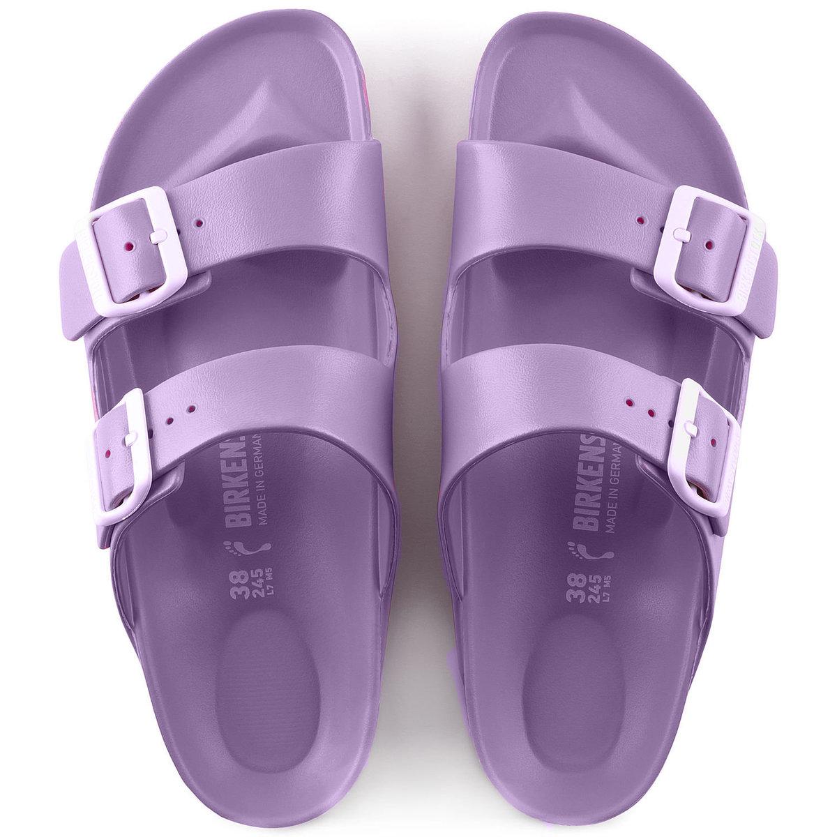 purple birkenstocks