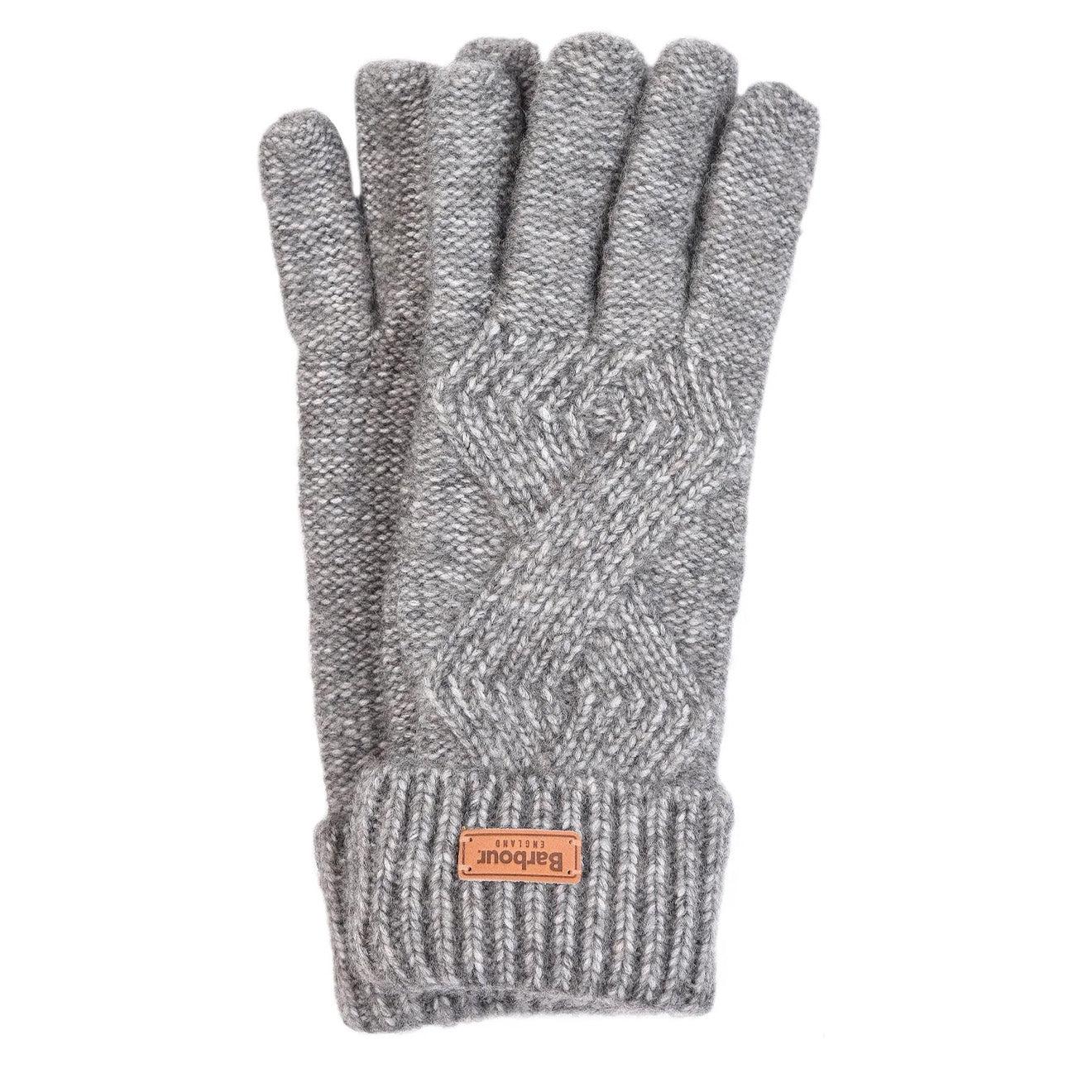 Barbour Montrose Knitted Gloves in Gray | Lyst