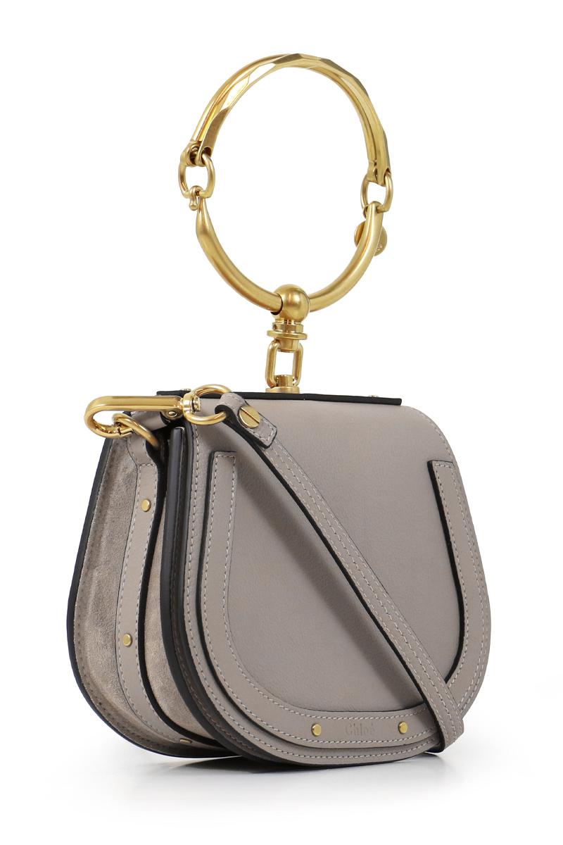 Chloé Leather Nile Small Bag Motty Grey in Gray - Lyst