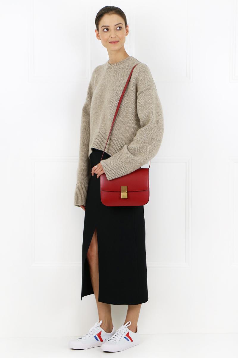 celine box bag red