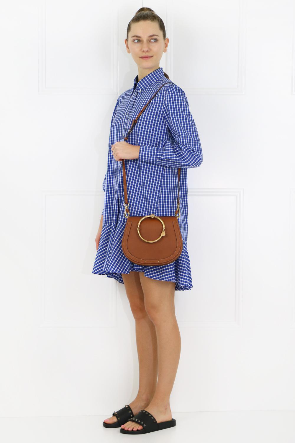 Isabel Marant Cotton Etoile L/s Ondria Check Shirt Dress Navy in Blue - Lyst
