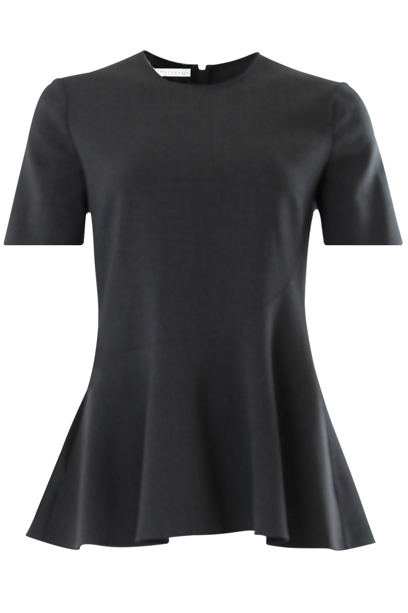 Grey peplum top The best slouchy boots to base all your outfits on this season.