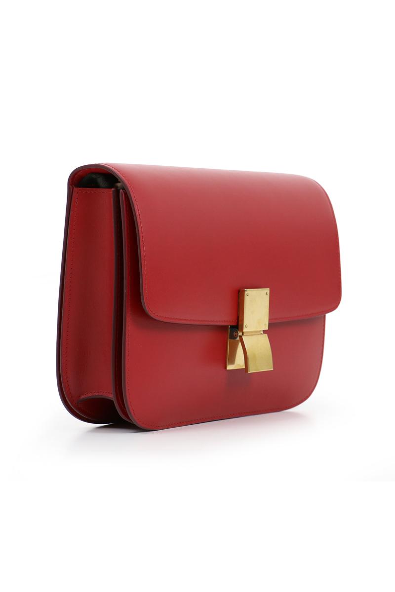 celine box bag red