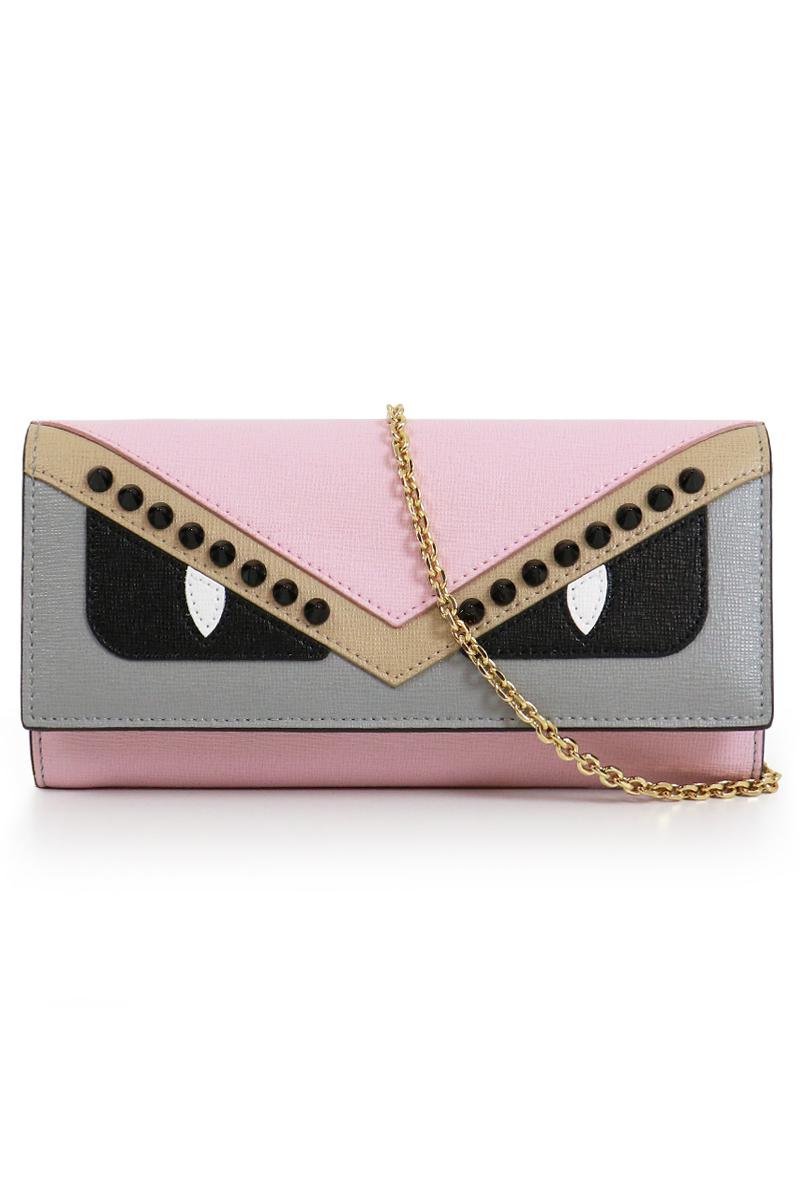 fendi pink wallet on chain
